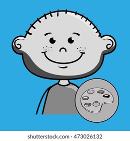 character school student icon vector illustration design