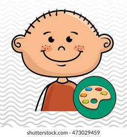character school student icon vector illustration design