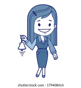 Character secretary with bell