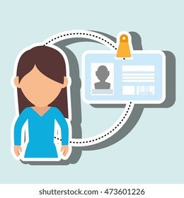 character secure protection vector illustration eps 10