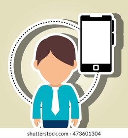 character secure protection vector illustration eps 10