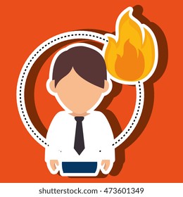 character secure protection vector illustration eps 10