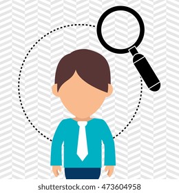 character secure protection vector illustration eps 10