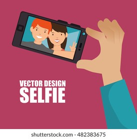character selfie smartphone design