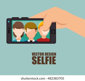 character selfie smartphone design