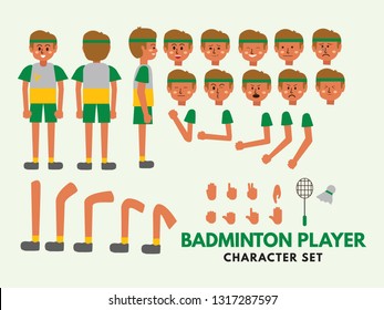 character set badminton player