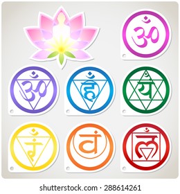 The character set of the chakras and the lotus - the spiritual practices of Buddhism