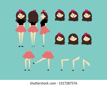 character set cute girl female