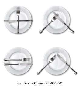 Character set cutlery in the restaurant. Isolated.Mesh.This file contains transparency.