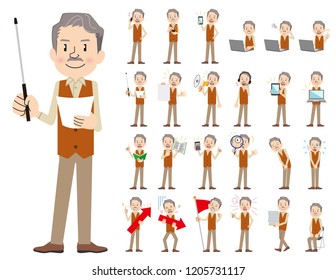 It is a character set of a man. There are gestures and poses mainly explained. It's vector art so it's easy to edit.