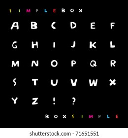 character set simple box font