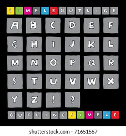 character set simple outline font