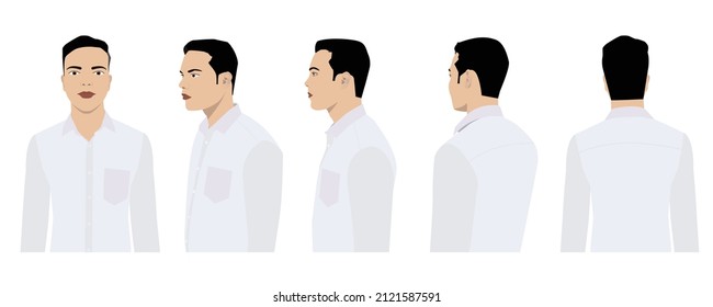 Character Set turnaround Front, Back and side views poses