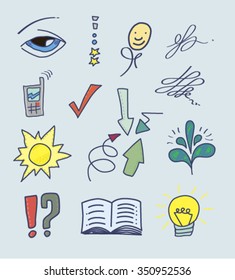 Character set for visual notes.