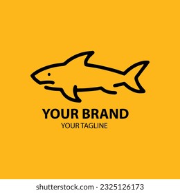 The character shark is suitable for your cool business logo