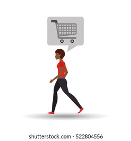 character shop cart media icon bubble speak vector illustration eps 10