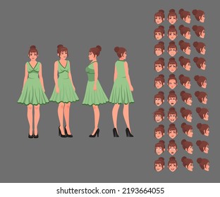 Character Showing Emotions Character Model Sheet 