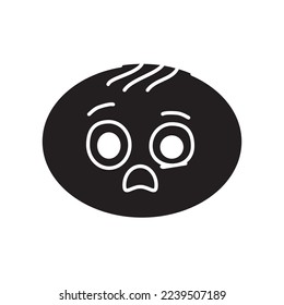 Character shows a sense of misunderstanding color line icon. Mascot of emotions. Pictogram for web page, mobile app, promo.