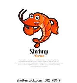 character shrimp vector. illustration