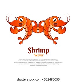 character shrimp vector. illustration