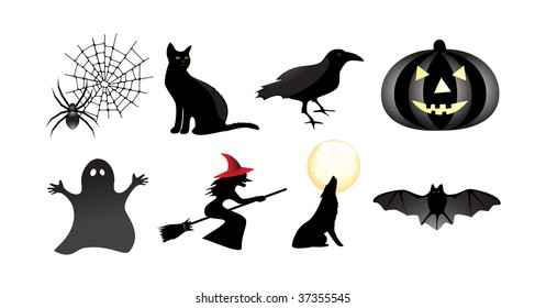 Character silhouettes for halloween