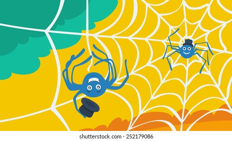 Character spider and cobweb