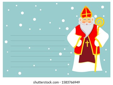 Character, St. Nicholas, winter holidays and Sinterklaas . Character of Christianity and Slavs. 
letter to saint nicholas. 