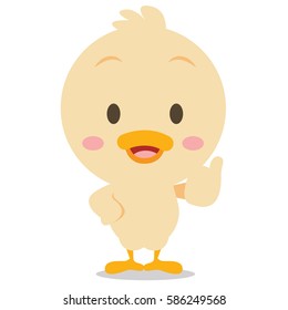 Character standing duck vector art