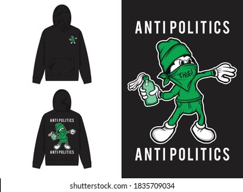 Character Street Wear Hoodie
Anti Politics, throws molotov