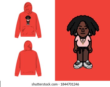 Character Street Wear Hoodie Design
Brown Girl