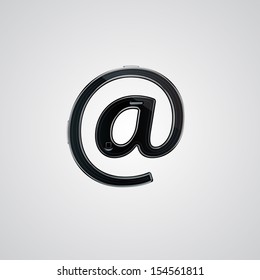 the at character in the style of the phone
