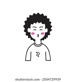 Character: stylish boy thunder according to feelings