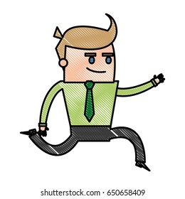 character successful business man cartoon happy