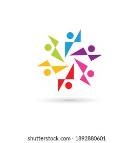 the character of success,winner people and community  icon design 