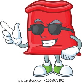 Character super cool in the santa bag open
