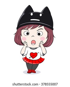 character for surprise vector illustration