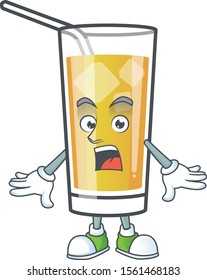 Character surprised in the apple cider cartoon