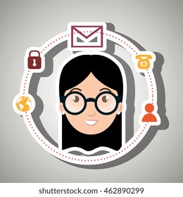 character system connection symbol vector illustration eps 10