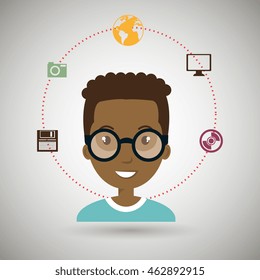 character system connection symbol vector illustration eps 10