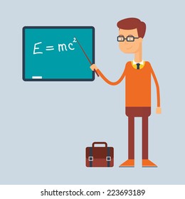 Character - teacher, education concept. Vector illustration, flat style 