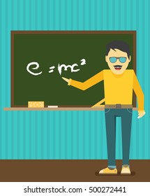 Character - teacher, education concept. Vector illustration, flat style