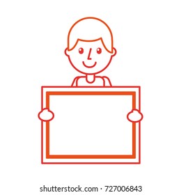 character teacher holding board class element