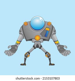 tecnología de caracteres robot guerrero ciborg en segundo plano, Perfecto para mascota, diseño de camisetas, adhesivo, afiche, mercancía y logotipo de deporte electrónico y