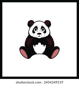 Character Teddy Bear Logo Design Vector Illustration Template