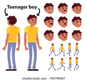 Character is a teenager boy. The character is ready for animation. Walk Animation.