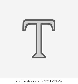 character text field outline icon. Element of 2 color simple icon. Thin line icon for website design and development, app development. Premium icon