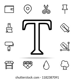 character text icon. web icons universal set for web and mobile on white background