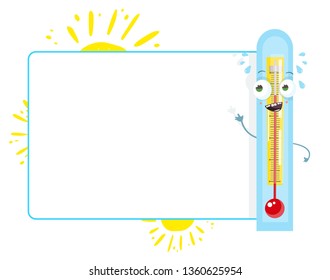character thermometer which is hot