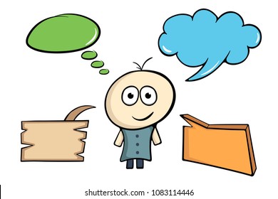 The character thinks