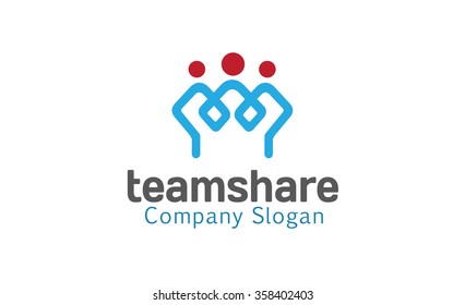 Character Three People Logo Vector Symbol Icon Design Illustration